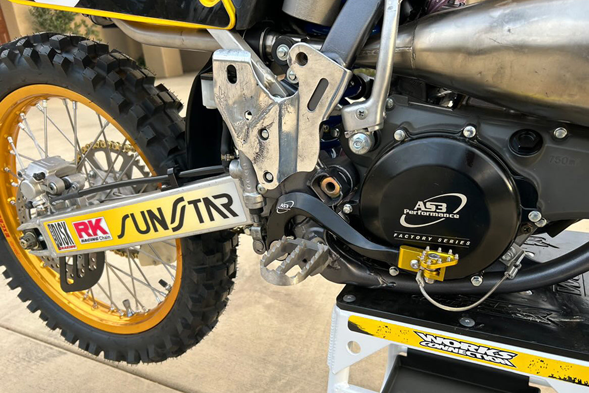 SUZUKI RM 125 1993-2000 AS3 FORGED REAR BRAKE LEVER PEDAL YELLOW