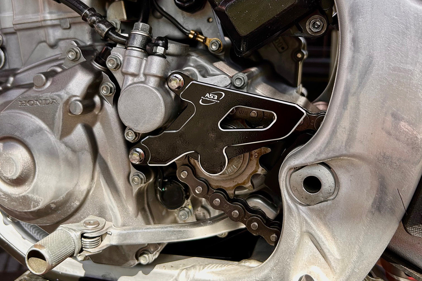 HONDA CRF 450 R RX 2021-2024 AS3 FRONT SPROCKET GUARD COVER BLACK