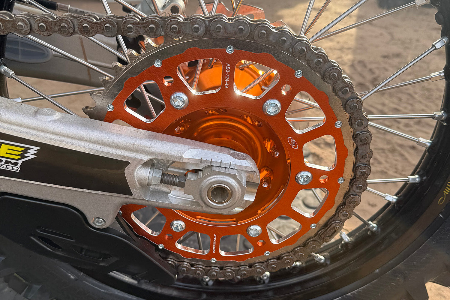 AS3 REAR SPROCKET | KTM 125-530 SX SXF EXC EXC-F | 520 50T ORANGE