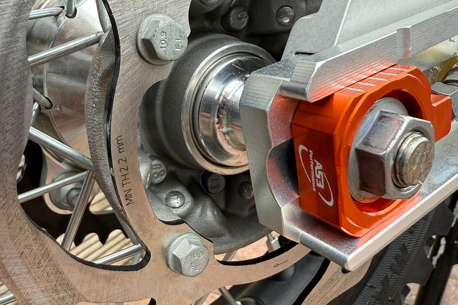 AS3 AXLE BLOCKS ORANGE | KTM 50 SX 20-25 SX-E 3 23-25 SX-E 5 20-25