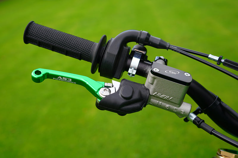 Brake & Clutch Levers For Kawasaki KX250F/KX450F 2013-2018 – Green Anodized