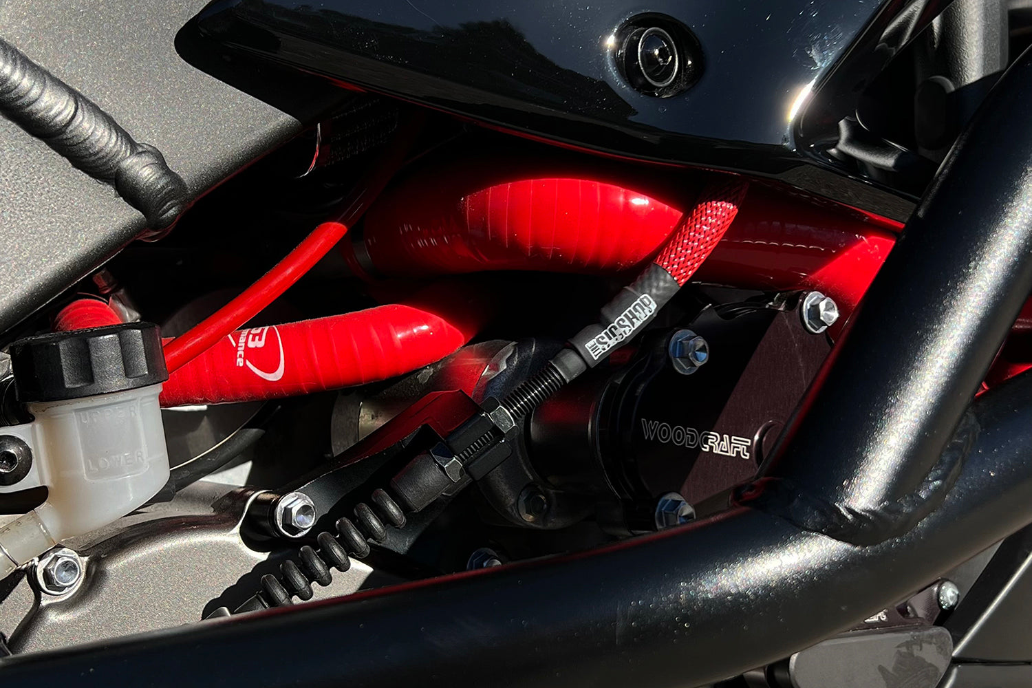 AS3 SILICONE RADIATOR HOSES RED | KAWASAKI ZX6R 2009-2021