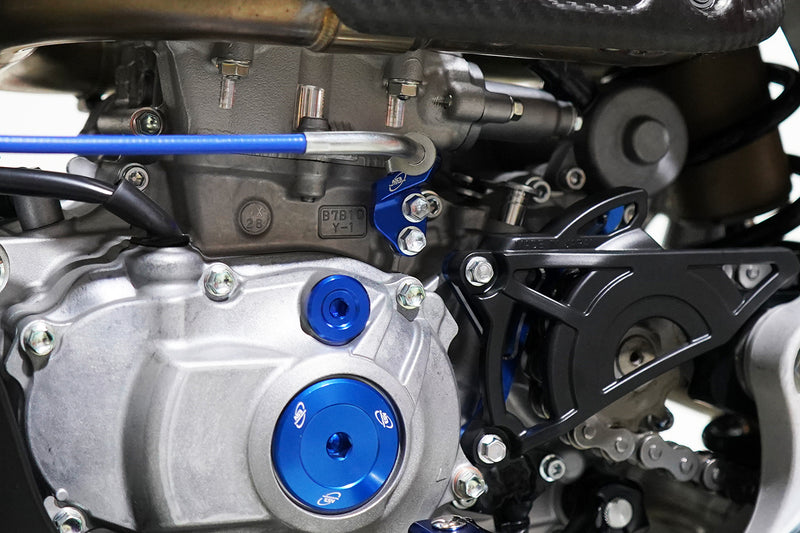 Guide Câble Embrayage Pour Yamaha YZF 250 / WRF 250 (2001-2014) - Aluminium Anodisé Bleu - 12