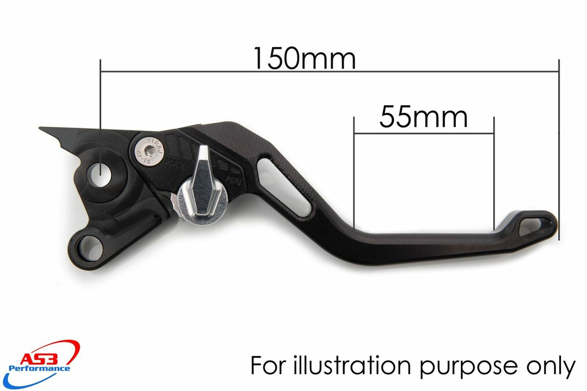 CNC Short Brake & Clutch Levers For Yamaha YZF R1 2009-2014 – Black Anodized Aluminum