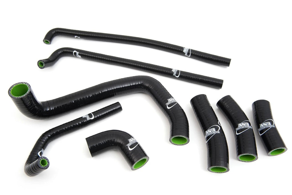 AS3 SILICONE RADIATOR HOSES BLACK | KAWASAKI ZX7R 1996-2003