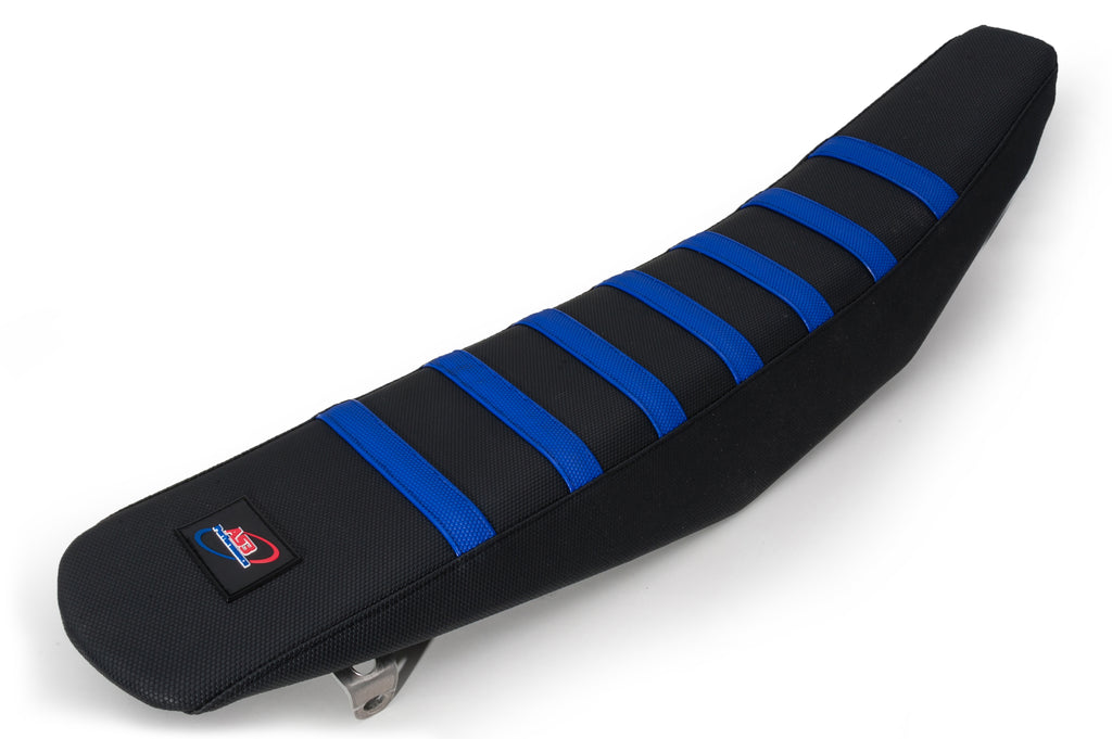 【新品】YZ125/250 2002〜2019年　D'corのシートカバー YZ125/250 '02-'21】DCOR リブ付きシートカバー ブルー/ホワイト