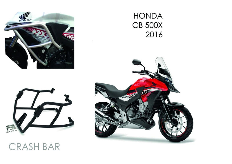 HONDA CB 500 X 2013 2018 AS3 PERFORMANCE CRASH BARS GUARDS BLACK