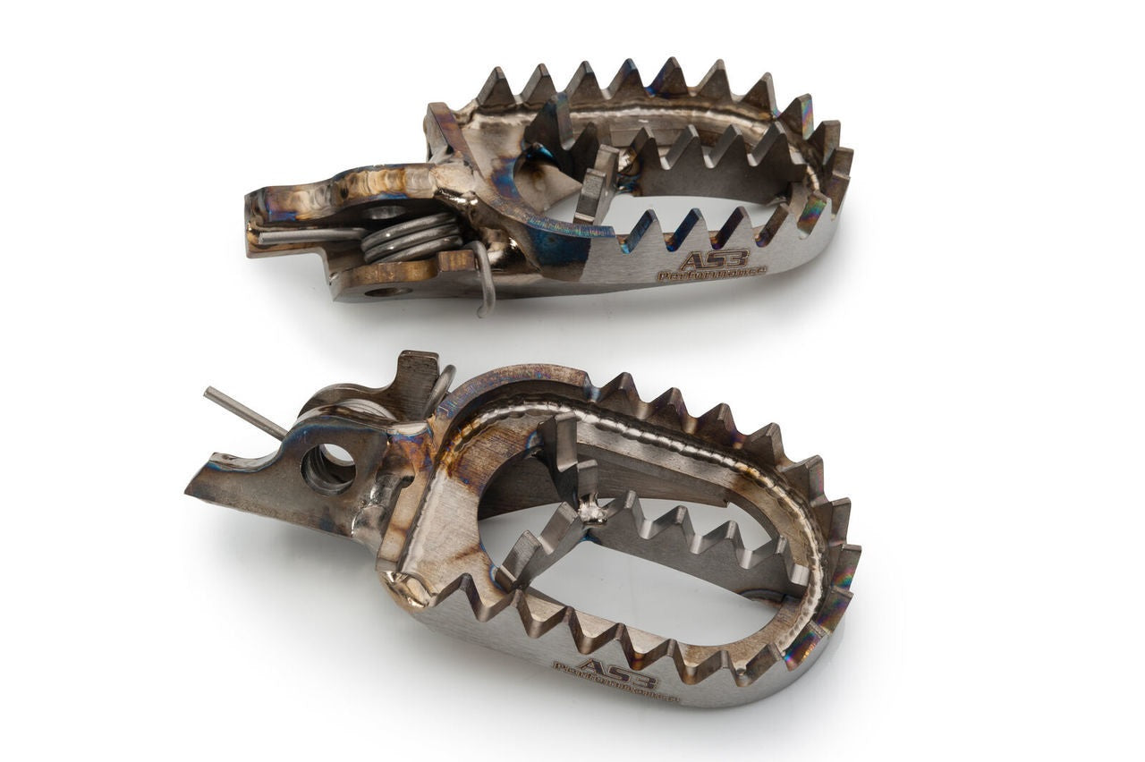 AS3 Titanium Foot Pegs for Motocross & Enduro Bikes