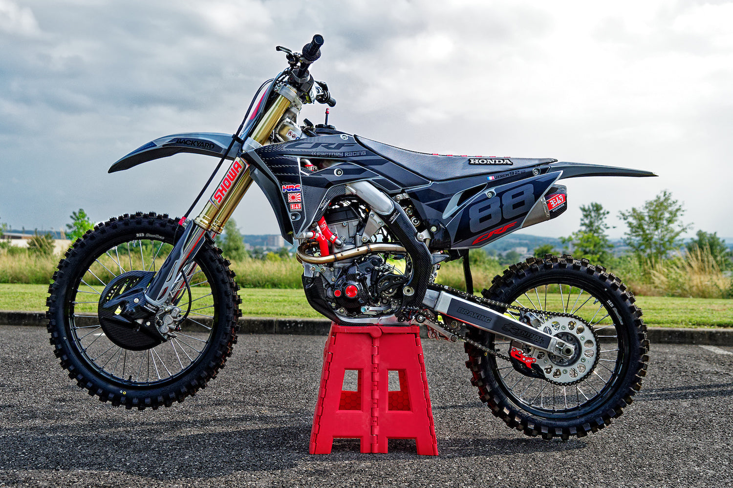 HONDA CRF 250 450 R X RX 2007-2023 AS3 PERFORMANCE CHAIN GUIDE RED