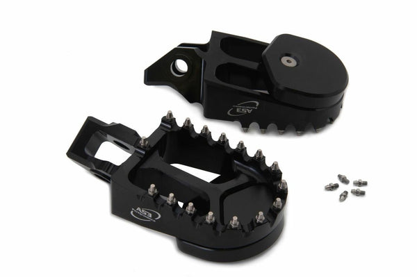 thumbnail image 2 of FLO MOTORSPORTS Black Aluminum Foot Pegs For KTM/HUSQVARNA 125-525 SX/XC/TC/FC (Pair) 2 of 2
