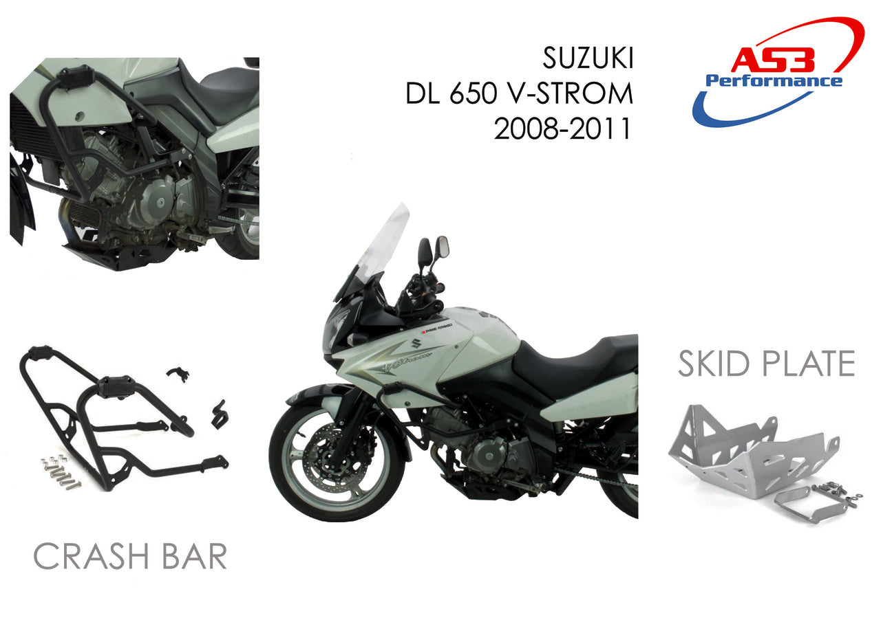 AS3 SKID PLATE SUMP GUARD SILVER | SUZUKI DL 650 V-STROM 2008-2011