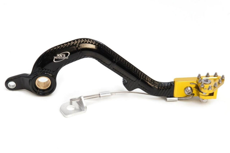 AS3 Performance Rear Brake Pedal For Suzuki RM 125 (1993–2000) – Yellow, Modification Grade